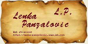Lenka Panzalović vizit kartica